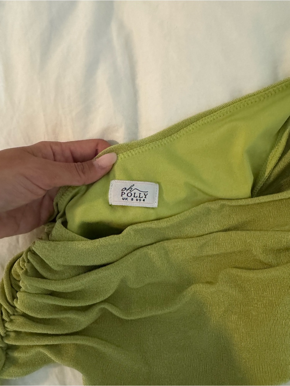 Oh Polly green slinky dress - Picture 3 of 6